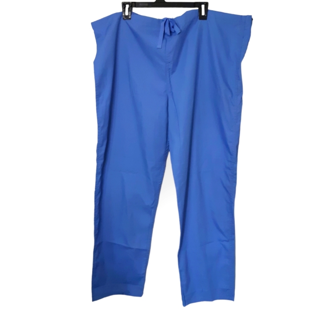 Health Pro blue drawstring cotton scrub pants Size XL